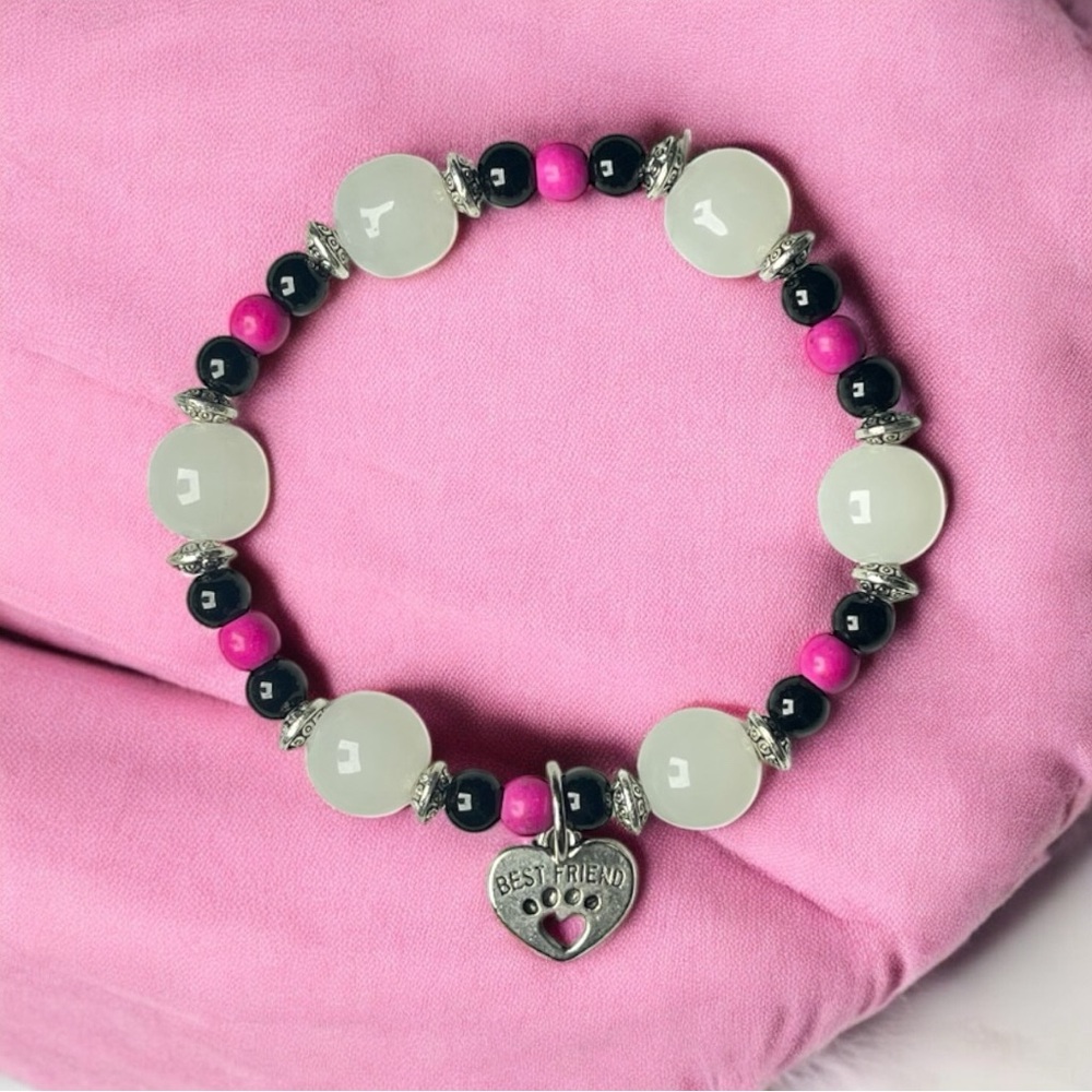 White Quartz Best Friend Beaded Bracelet